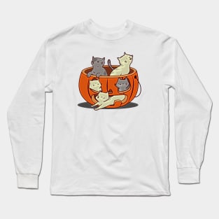 Pumpkin Cats Long Sleeve T-Shirt